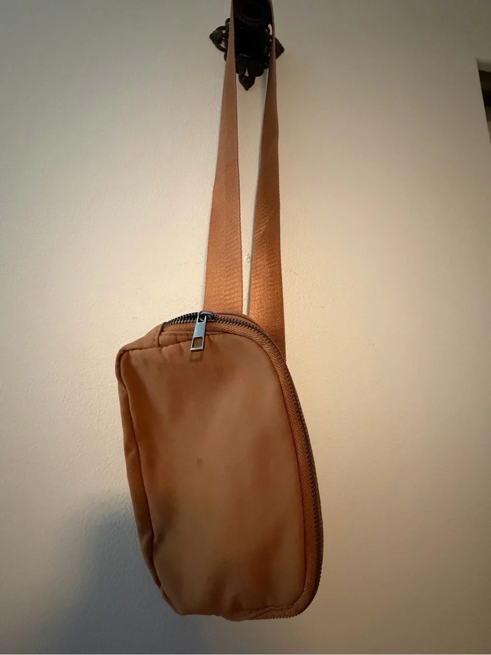 Compact Crossbody Sling Bag - Tan